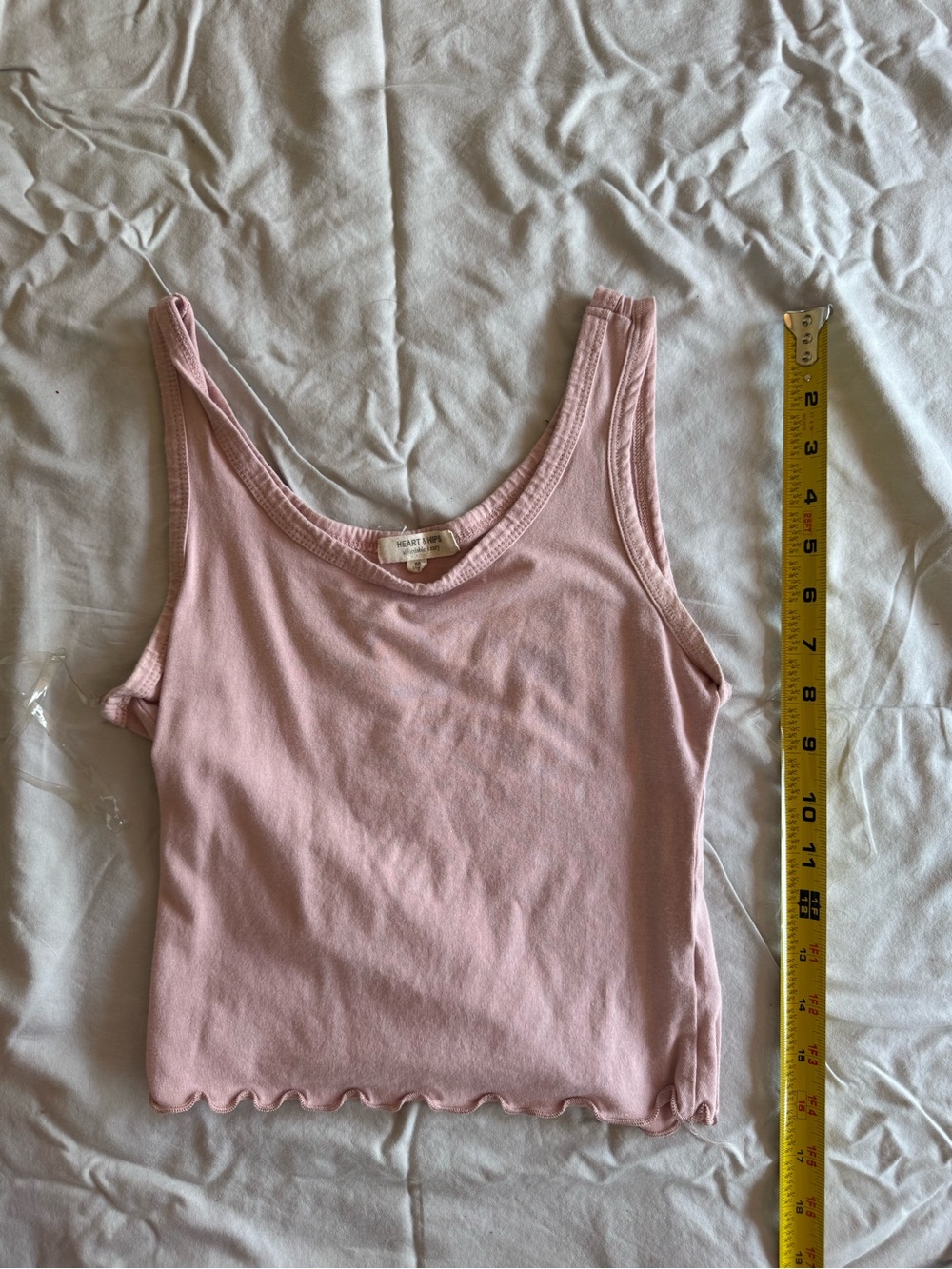 Heart & Hips Affordable Luxury Crop Tank Top Blush Pink Size M